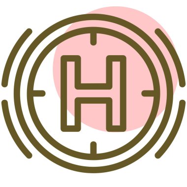 Tek bir izole edilmiş simgenin vektör illüstrasyonu