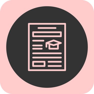 belge vektör simgesi modern basit illüstrasyon