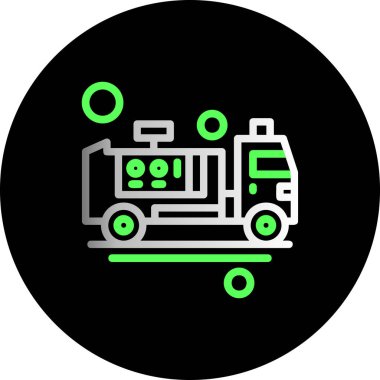 Bir kamyon simgesinin vektör çizimi