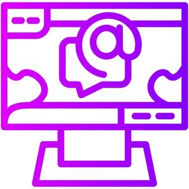 Bilgisayar. Web simgesi basit illüstrasyon