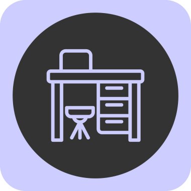 Tuvalet simgesinin vektör illüstrasyon simgesi