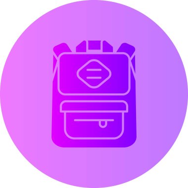 Sırt çantası simge vektör çizim