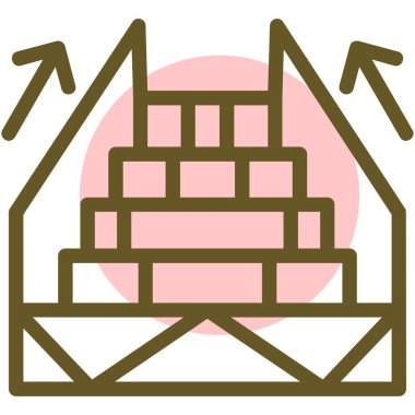 Bina. Web simgesi basit illüstrasyon