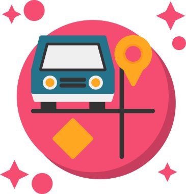 harita simgesi vektör illüstrasyonu