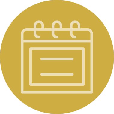 Modern takvim simgesinin vektör illüstrasyonu