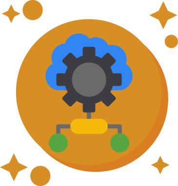 yapay zeka simgesi, basit vektör çizim