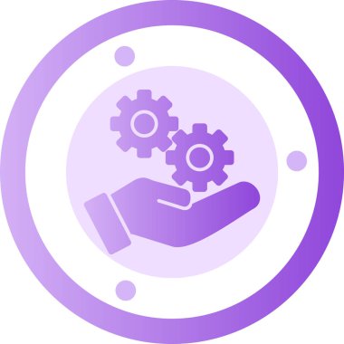 Modern dişli simgesinin vektör çizimi