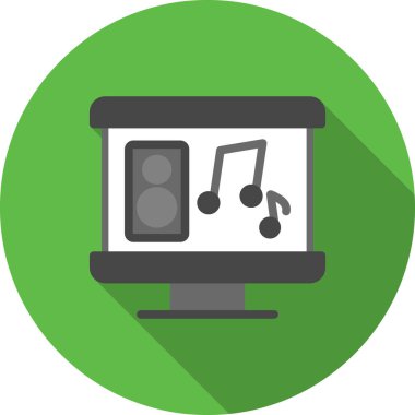 müzik çalar renkli vektör simgesi