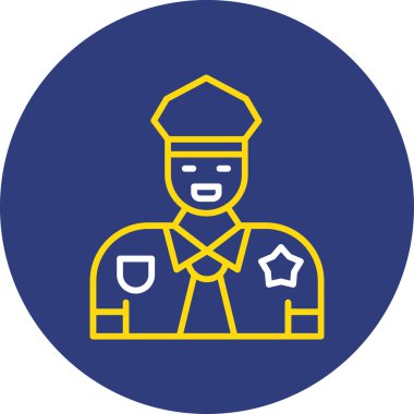 polis simgesi vektör illüstrasyonu