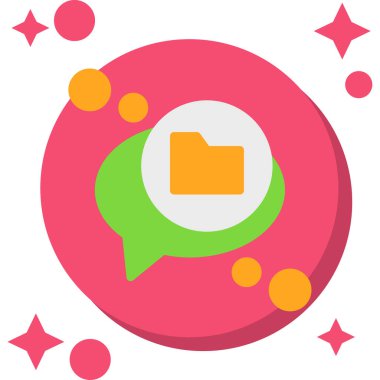 baloncuk sohbet iletişim simgesi düz biçimli