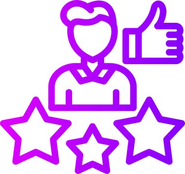 Reyting. Web simgesi basit illüstrasyon