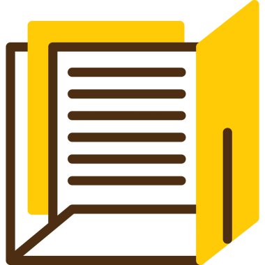 Dosya klasör simgesi. Dosya klasör vektör simgesinin web için basit örnek