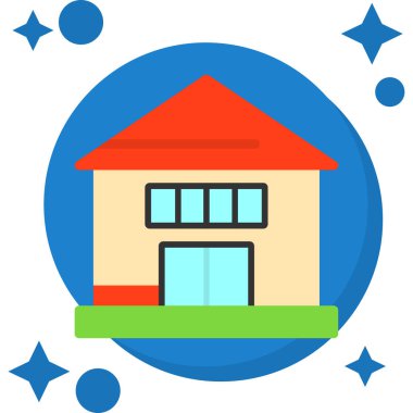 Ev. Web simgesi basit illüstrasyon