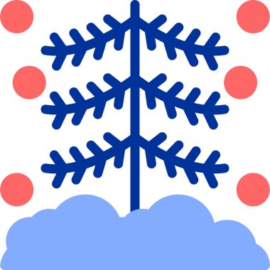 Yılbaşı ağacı web simgesi basit tasarım