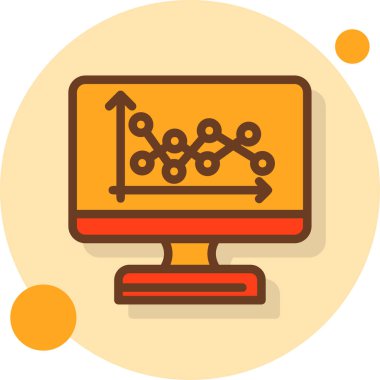 analitik iş grafiği simgesi - taslak biçimi