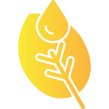 Tek bir simge yaprağının vektör illüstrasyonu