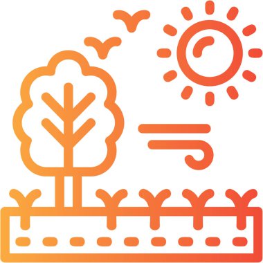 Güneş Ağı simgesi basit illüstrasyon