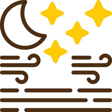 Ay gecesi simgesi - özet biçiminde