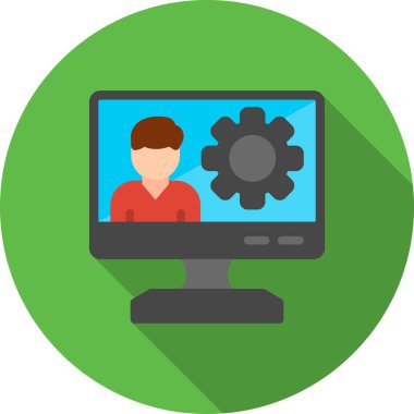 bilgisayar izleyici vektör simgesi