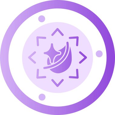 Bir pusulanın modern simgesinin vektör çizimi