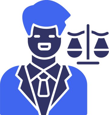 Yargıç. Web simgesi basit illüstrasyon