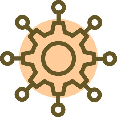 Teçhizat Web simgesi basit illüstrasyon