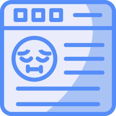 üzgün yüz simgesi vektör illüstrasyonu