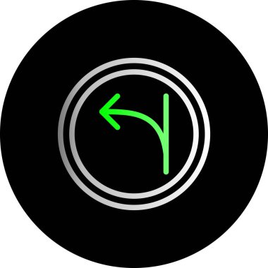 Siyah arkaplanı olan yeşil bir çemberin vektör çizimi