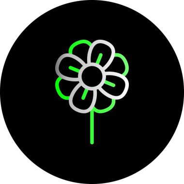 Bir çiçek simgesinin vektör illüstrasyonu