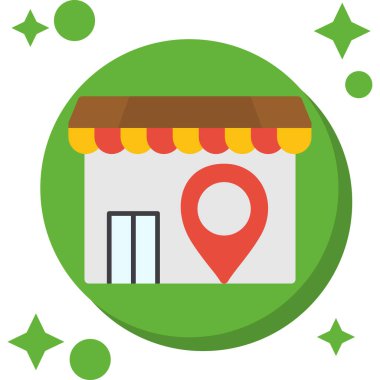 konum depolama simgesi düz biçimli