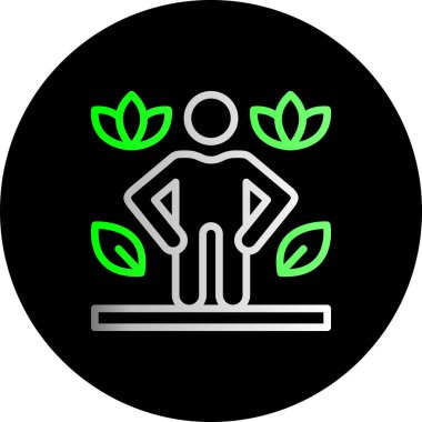 Bir ağaç simgesinin vektör illüstrasyonu