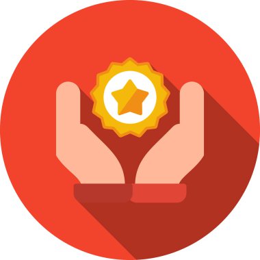 Basit rozet vektör simgesi