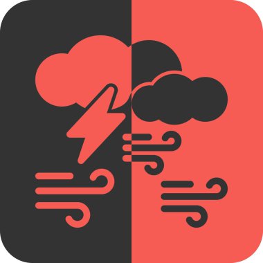 Hava durumu ikonu. Vektör çizimi. Bulutlu hava simgesi