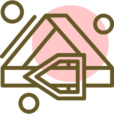 Emlak simgesi, vektör illüstrasyonu