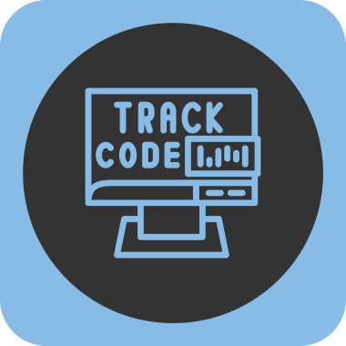 Düz dizaynlı mobil simge üzerinde kod