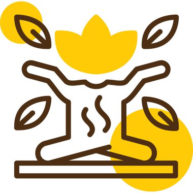 Yoga meditasyon nilüfer ikonu. anahat yoga meditasyon vektör simgesi düz renk izole