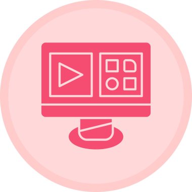 Bilgisayar. Web simgesi basit illüstrasyon