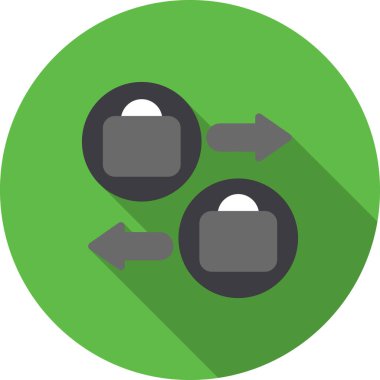 Uzun gölge tasarımının düz simgesi