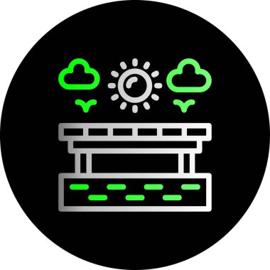 Benzersiz klima vektör kabartma simgesi