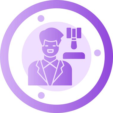 Çemberdeki bir adamın vektör çizimi