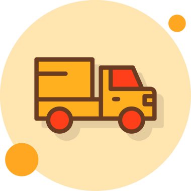 Kamyon. Web simgesi basit illüstrasyon