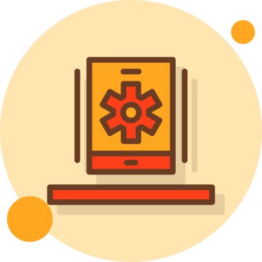 Modern ikon vektör illüstrasyonu, konsept teknolojisi