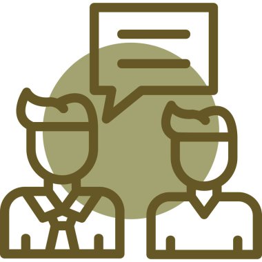 iş insanları grup simgesi olarak ana hatları doldurulmuş