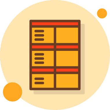 Dolap. Web simgesi basit illüstrasyon