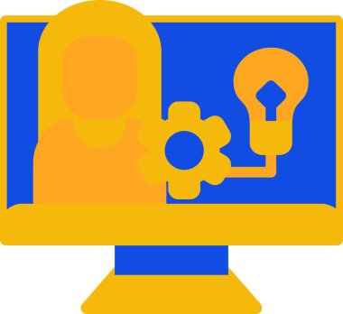 Bilgisayar. Web simgesi basit illüstrasyon