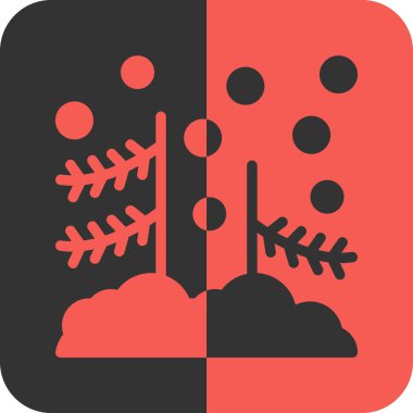 Tek izole ağaç simgesinin vektör illüstrasyonu