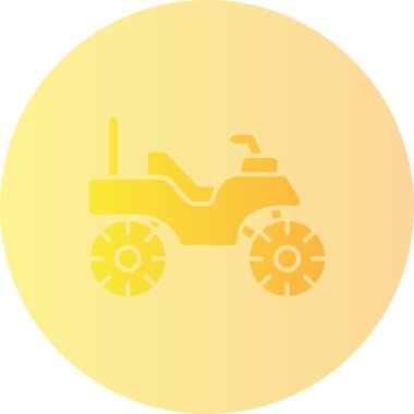 Traktör. Web simgesi basit illüstrasyon