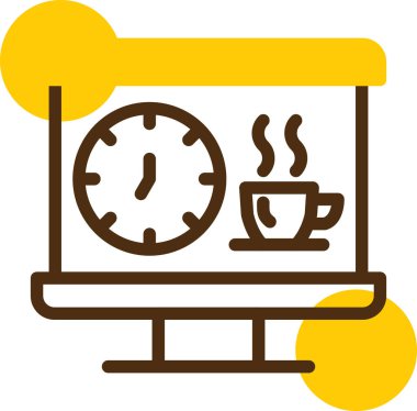 Kahve ikonlu bir fincan. vektör illüstrasyonu