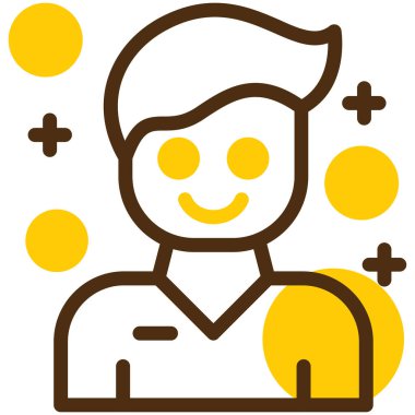 Adamım. Web simgesi basit illüstrasyon