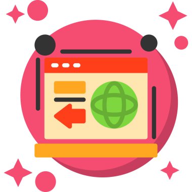 tarayıcı web simgesi basit tasarım